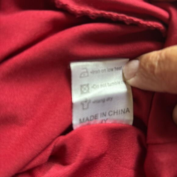 Red Neineiwu Short Sleeved Blouse Size Large - Picture 9 of 9